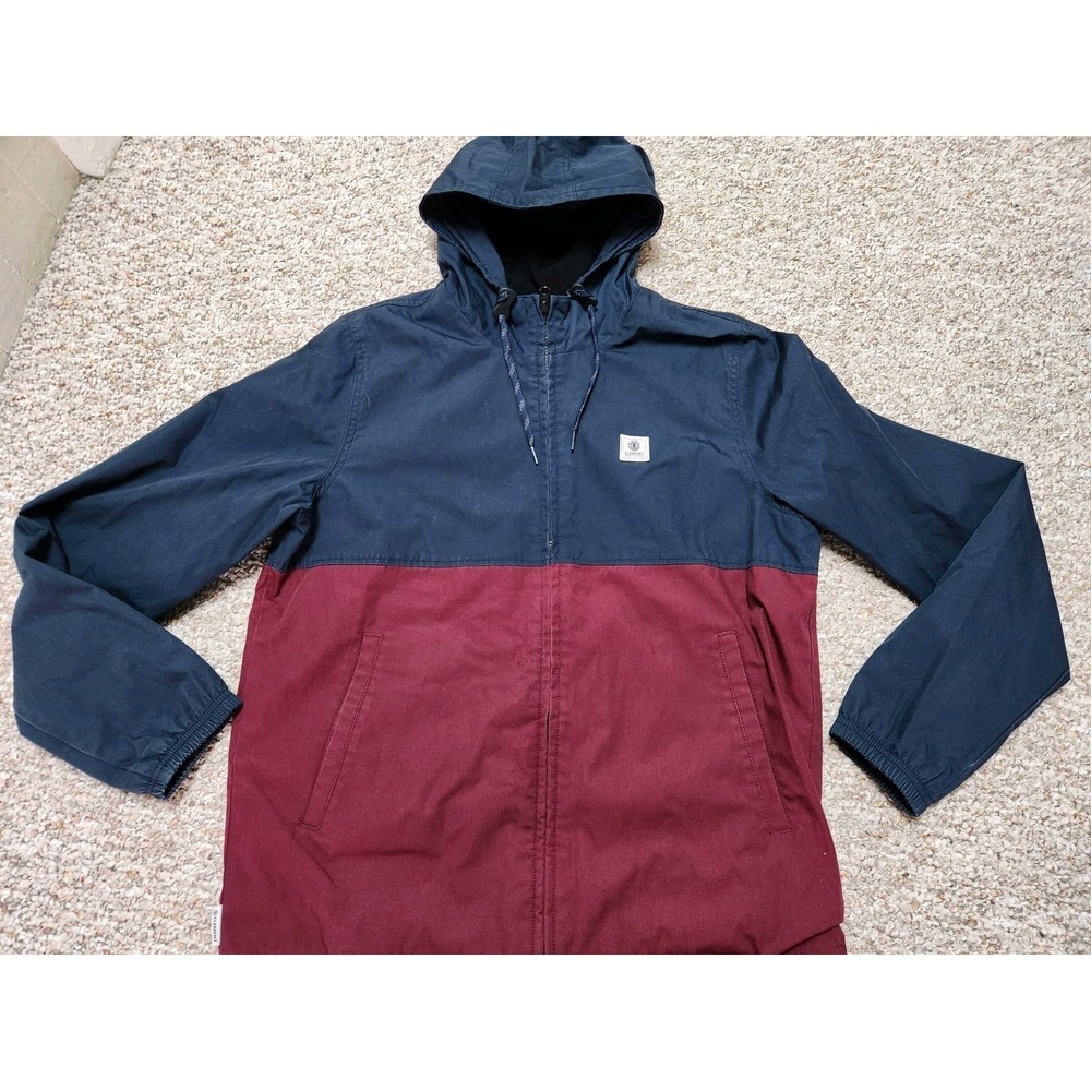 ELEMENT Alder Two Tones Zip Jacket  Blue Red Men's sz L Large‎